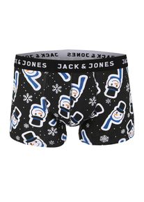 Jack & Jones JACK & JONES, Herren Boxershorts 'Jacchristmas Peter Trunks', Mischfarben / Schwarz