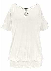 Lascana, Damen Strandshirt, Weiß