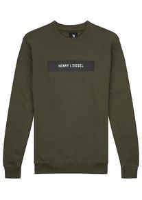 H.I.S. HIS JEANS, Herren Sweatshirt, Dunkelgr&uuml;n