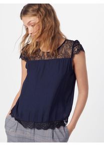 Only, Damen Bluse 'onyMAIKA LIN LACE S/S TOP WVN', Nachtblau