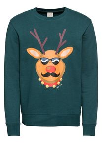 Jack & Jones JACK & JONES, Herren Sweatshirt 'JORKRITTERXMAS SWEAT CREW NECK', Dunkelgr&uuml;n