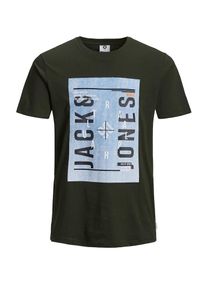 Jack & Jones JACK & JONES, Herren T-Shirt, Hellblau / Dunkelgrün / Schwarz