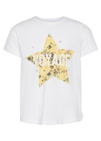name it, M&auml;dchen T-Shirt, Gelb / Wei&szlig;
