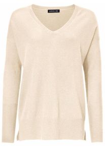 Heine, Damen V-Pullover, Creme