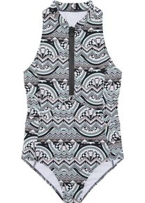 Chiemsee, Damen Swimsuit 'BATU BOLONG', T&uuml;rkis / Dunkelgrau