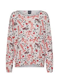 FROG BOX Frogbox, Damen Pullover 'Pink Panther Pullover', Grau