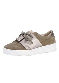 Heine, Damen Schn&uuml;rer, Braun / Taupe / Wei&szlig;