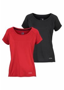 OCEAN SPORTSWEAR, Damen Funktionsshirt, Rot / Schwarz