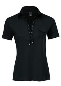 Heine, Damen Polo-Shirt, Schwarz