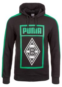 Puma, Herren Pullover 'Borussia Mönchengladbach', Grün / Schwarz / Weiß