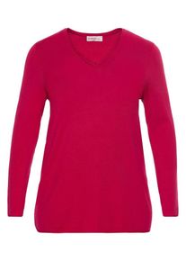 sheego Casual, Damen Pullover, Pastellrot