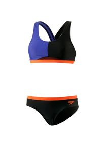 Speedo, Damen Bustierbikini, Navy / Dunkelorange / Schwarz