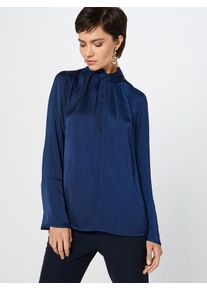 Saint Tropez, Damen Bluse 'BLOUSE W GATHERED C', Blau