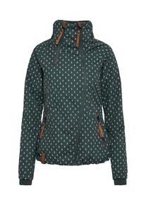 Naketano, Damen Jacke 'Rand der Gesellschaft', Rostbraun / Dunkelgrün / Weiß