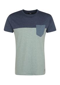 Iriedaily, Herren T-Shirt mit Brusttasche, Taubenblau / Hellblau / Blaumeliert