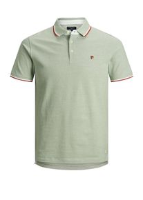 Jack & Jones JACK & JONES, Herren Poloshirt, Pastellgrün / Rostrot / Weiß