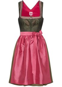 Spieth & Wensky SPIETH & WENSKY, Damen Dirndl 'Hagebutte', Oliv / Pink