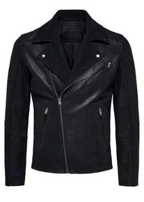 Selected Homme, Herren Lederjacke, Schwarz