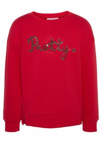 name it, M&auml;dchen Pailletten Sweatshirt, Rot