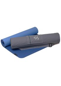 YOGISTAR.COM, Herren Yoga-set Starter Edition - Comfort (yogamatte Pro + Yogatasche Om), Royalblau / Grau / Schwarz / Weiß