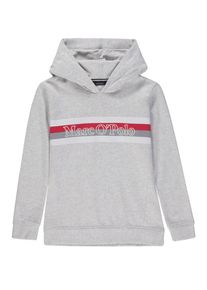 Marc O'Polo Junior Marc O'Polo Junior, M&auml;dchen Kapuzenpullover, Graumeliert / Rot / Wei&szlig;