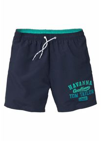 Tom Tailor, Herren Badeshorts, Nachtblau / Aqua
