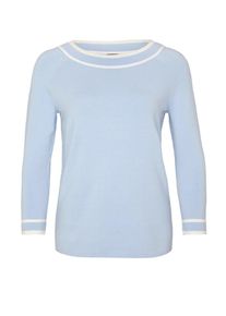 s.Oliver BLACK LABEL, Damen Pullover, Hellblau / Wei&szlig;