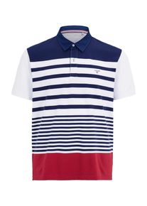 s.Oliver RED LABEL, Herren Poloshirt, Marine / Rubinrot / Weiß