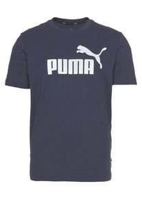 Puma, Herren T-Shirt 'ESSENTIAL', Marine / Wei&szlig;