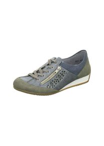 Rieker, Damen Schnürschuhe, Taubenblau / Khaki
