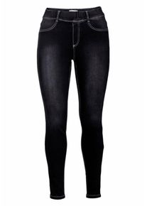 sheego Denim, Damen Stretchjeans 'Die Biker', Black Denim