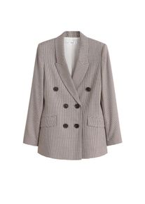 Mango, Damen Blazer 'Vivian', Braun / Wei&szlig;