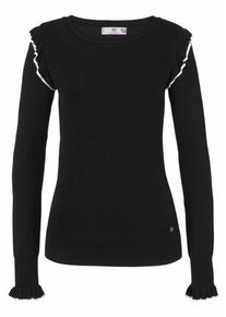 AJC, Damen Rundhalspullover, Schwarz