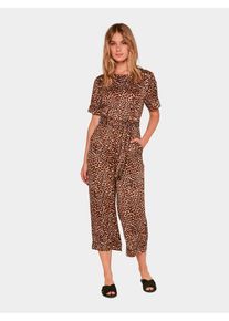 Pieces, Damen Jumpsuit, Braun / Schwarz