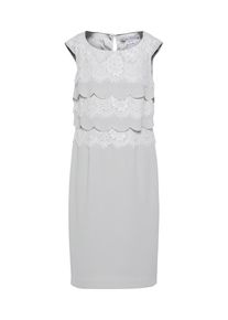 Heine, Damen Spitzenkleid mit Volants, Grau