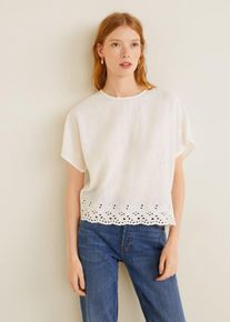 Mango, Damen Bluse 'Panda-H', Weiß