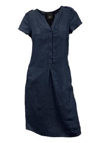 Heine, Damen Leinenkleid, Dunkelblau