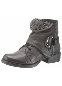 Arizona, Damen Schnürstiefelette, Grau / Schwarz