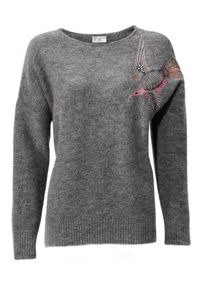 Heine, Damen Pullover, Graumeliert