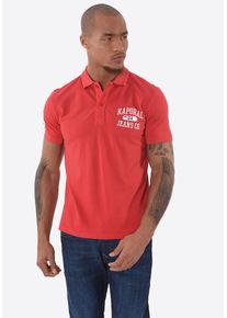 Kaporal5 Kaporal, Herren Poloshirt 'Lotus White', Rot / Weiß