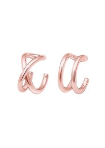 Elli, Damen Earcuff 'Geo, Kreuz', Rosegold
