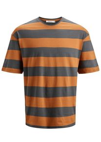 Jack & Jones JACK & JONES, Herren T-Shirt, Cognac / Dunkelgrau