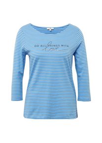 Tom Tailor, Damen Shirt, Himmelblau / Wei&szlig;