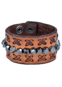 Campomaggi, Damen Armband, Cognac / Silber