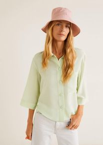 Mango, Damen Hemd 'Teddy-i', Grün / Mint