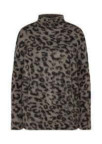 Only, Damen Pullover, Taupe / Schwarz