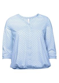 sheego Casual, Damen 3/4-Arm-Shirt, Hellblau / Weiß