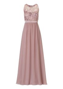 Vera Mont, Damen Abendkleid, Altrosa / Weiß