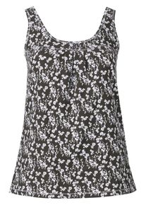 sheego Style, Damen Trägertop, Schlammfarben / Weiß