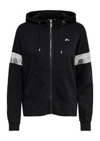 Only Play, Damen Hoodie, Graumeliert / Schwarz / Silber